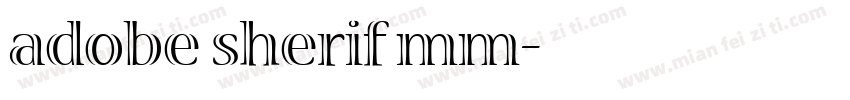 adobe sherif mm字体转换